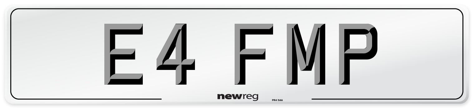 E4 FMP Number Plate from New Reg
